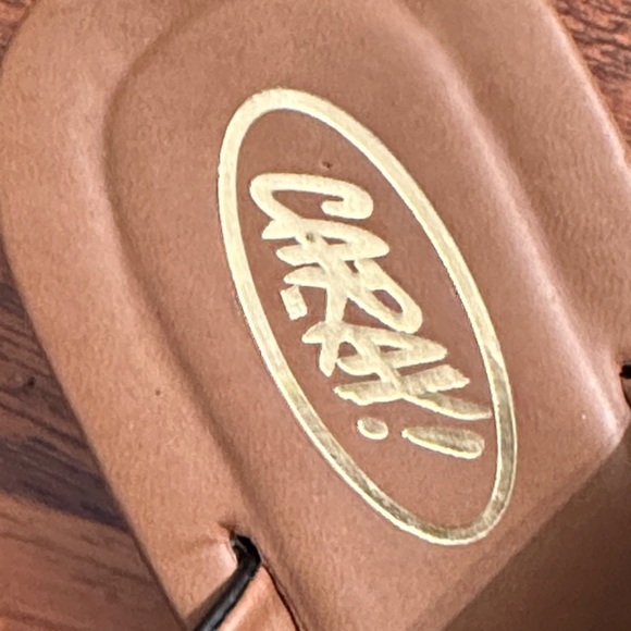 Caray! Black Slide Sandals – Size‎ 6, Gold Pyramid Studs, Made in Mexico - Picture 3 of 7